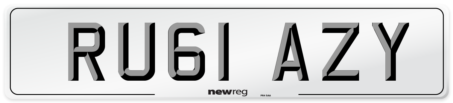 RU61 AZY Number Plate from New Reg